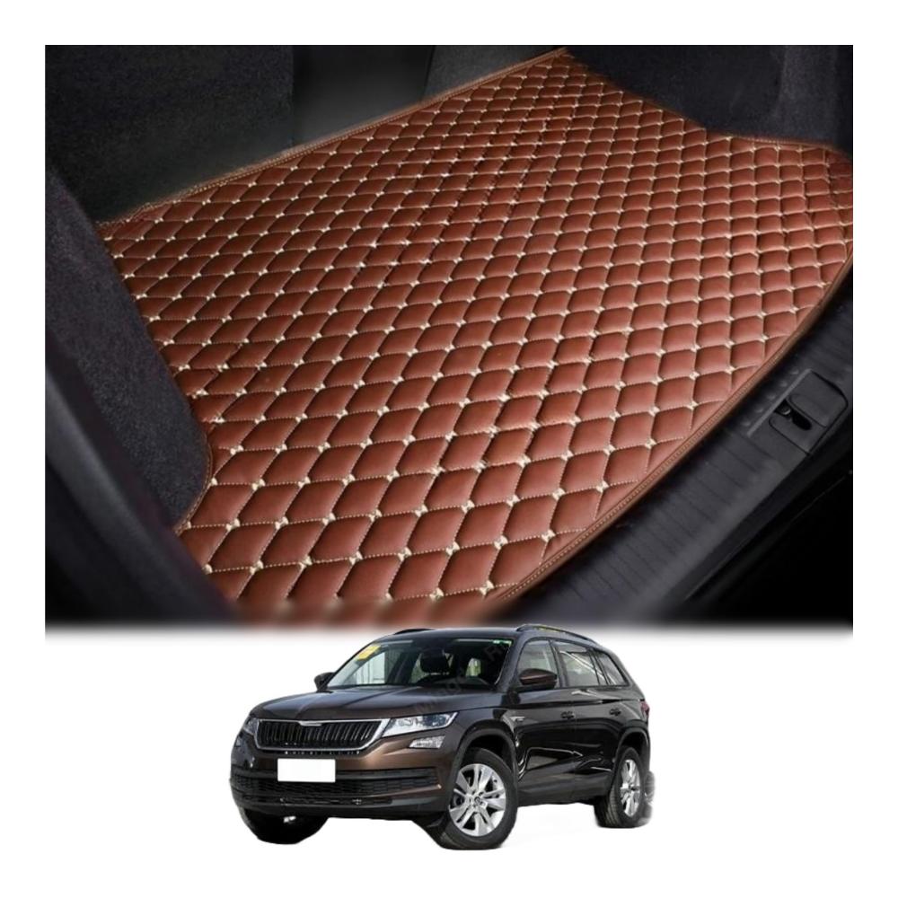 Hochwertige Auto Kofferraum Matte Schutzmatten - Idealer Cargo-Liner für Skoda Kodiaq 5-Sitzer 2017 2018 - Strapazierfähiges Material für umfassenden Schutz - Perfekte Passform und elegantes Design