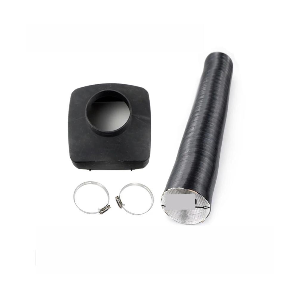 Premium 60mm Entlüftungsabdeckung & Heizungskanal-Rohr-Set in Schwarz für effiziente Luft-Diesel-Standheizungen von Webasto und Eberspacher Autoheizungen