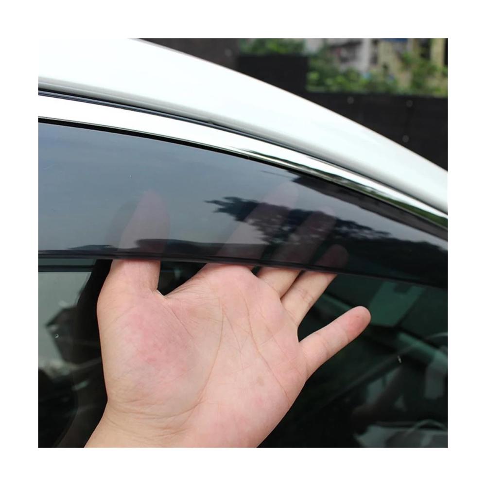 Windabweiser-Set für Mazda 2 Limousine 2008-2010 | Premium Auto Fenster Sonnen- und Regenschutz | Verbesserte Sicht und Komfort | Inklusive Schutzabdeckungen und Aufklebern | Effektiver Schutz und stilvolles Design