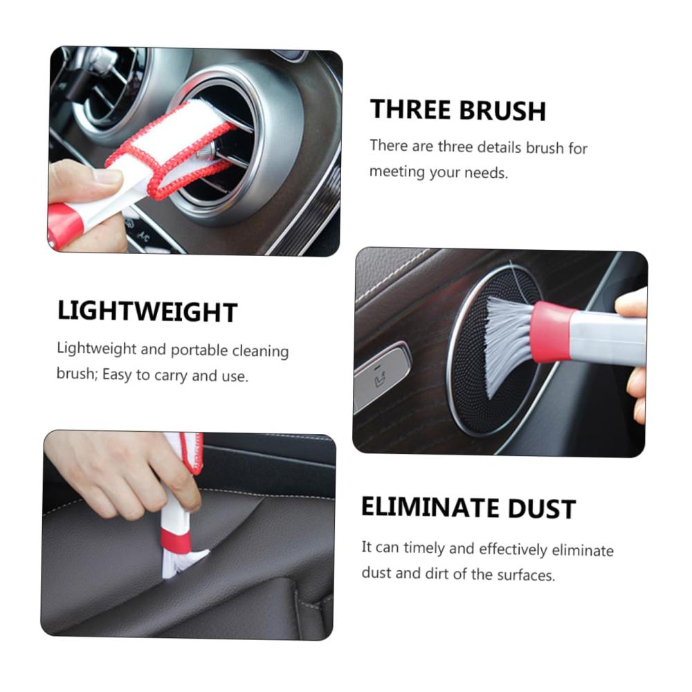 Entfernen Sie mühelos Staub und Schmutz! 3er-Set Auto Spaltbürsten mit Superfeiner Faser für Auto-Innenraumreinigung Lüftung Lampenschirm und mehr! Ideal für Jalousien und Tastaturen