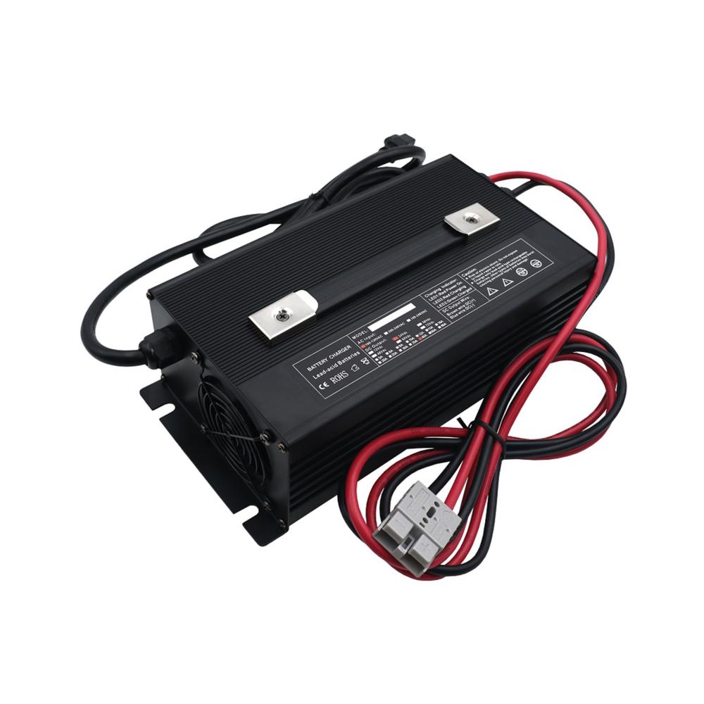 Hochleistungs-Ladegerät für Blei-Säure-Batterien | 1500 W 12V 50A | Schnelles Laden für Elektro-Gabelstapler | Mit Anderson-Stecker 120A | Zuverlässig und leistungsstark
