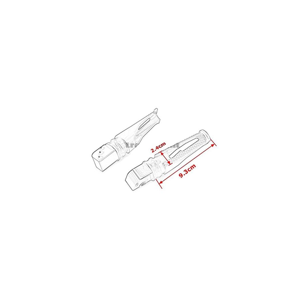 Premium CNC Motorrad Passagier Fußstützen für Yamaha YZF-R1 YZF-R6 YZF-R1M R1 R1M R1S R6 - Hinterer Fußstiftpedal in B Blau - Langlebiger Rahmen Zubehör von DKEKE