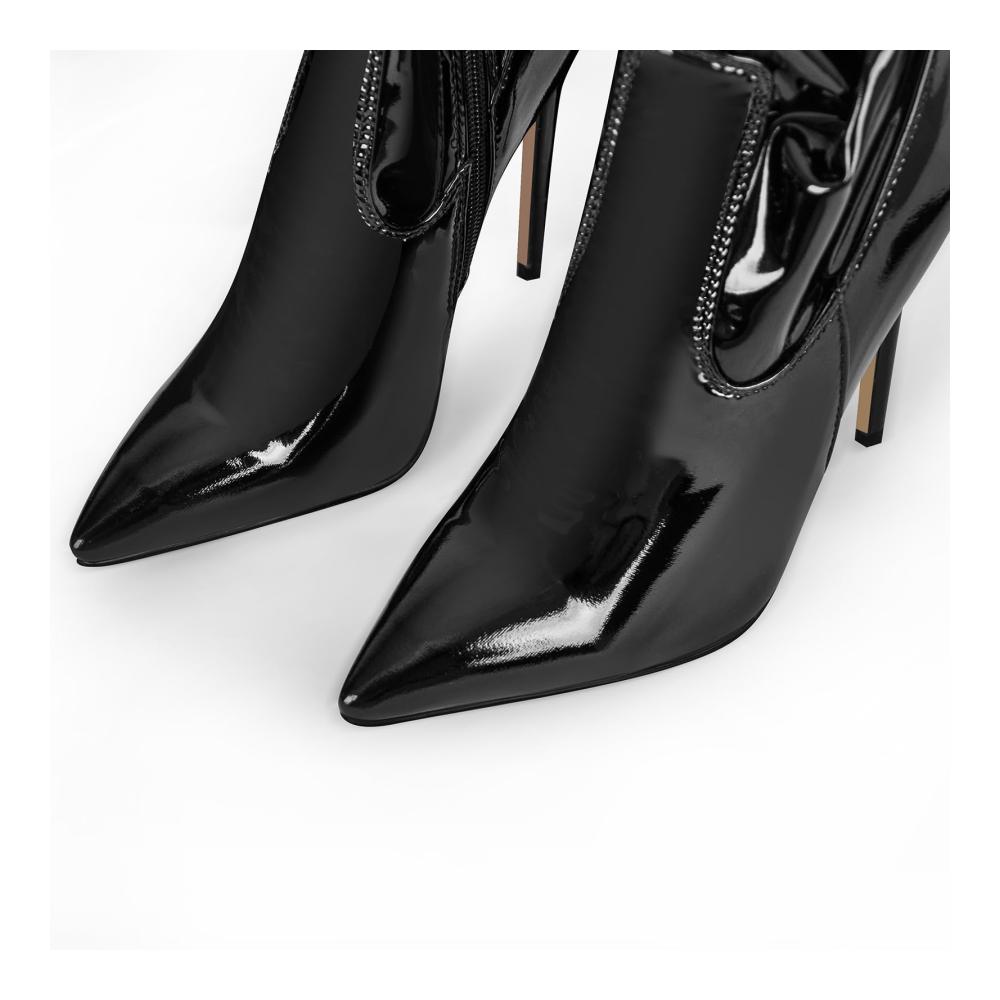 Damen Overknee Chaps Stiefel Stiletto Boots - Hochwertige Lederstiefel für den ultimativen Glamour-Look - Trendige Damenstiefel für jede Gelegenheit - Jetzt stilvoll durchstarten