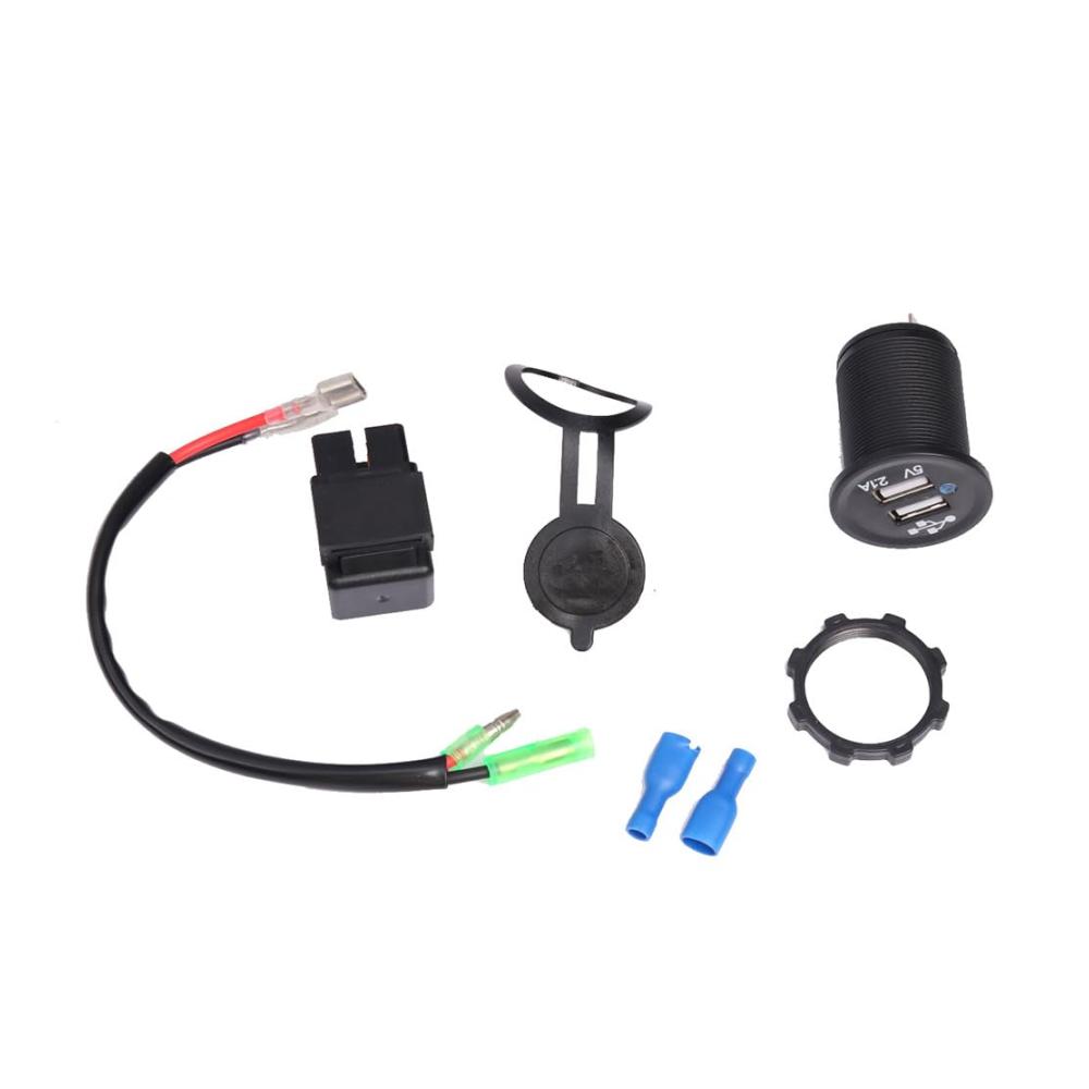 Motorrad Dual USB Ladegerät Mit Relais - Schnelles Laden für Kawasaki Versys 650 & 1000 - Kompatibel mit Kle 1000 Kle650 Ninja 400 & 650 - Praktisches Zubehör für unterwegs! Versandkostenfrei