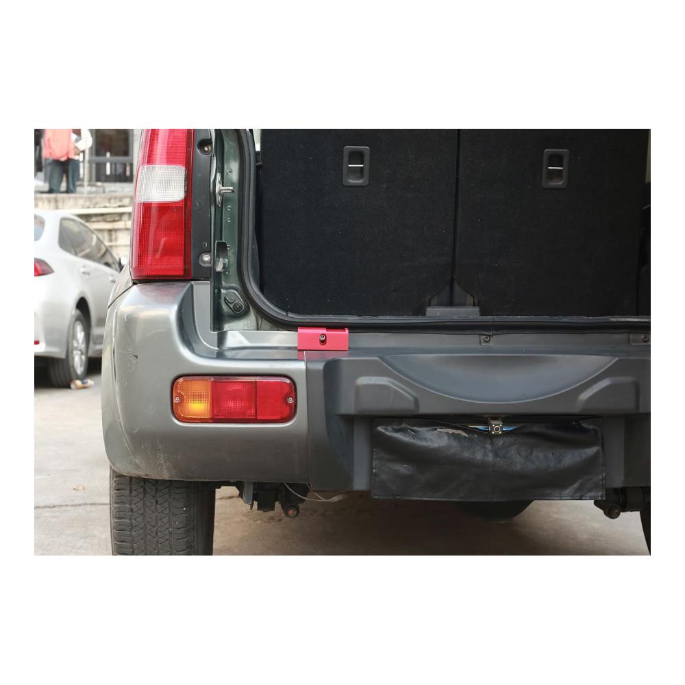 Verbesserte Auto Heckklappe Türbegrenzer in Rot aus ABS | Ladeflächen & Heckklappen Schutz | Passend für Suzuki Jimny 2007-2017 | Robustes Material einfache Installation