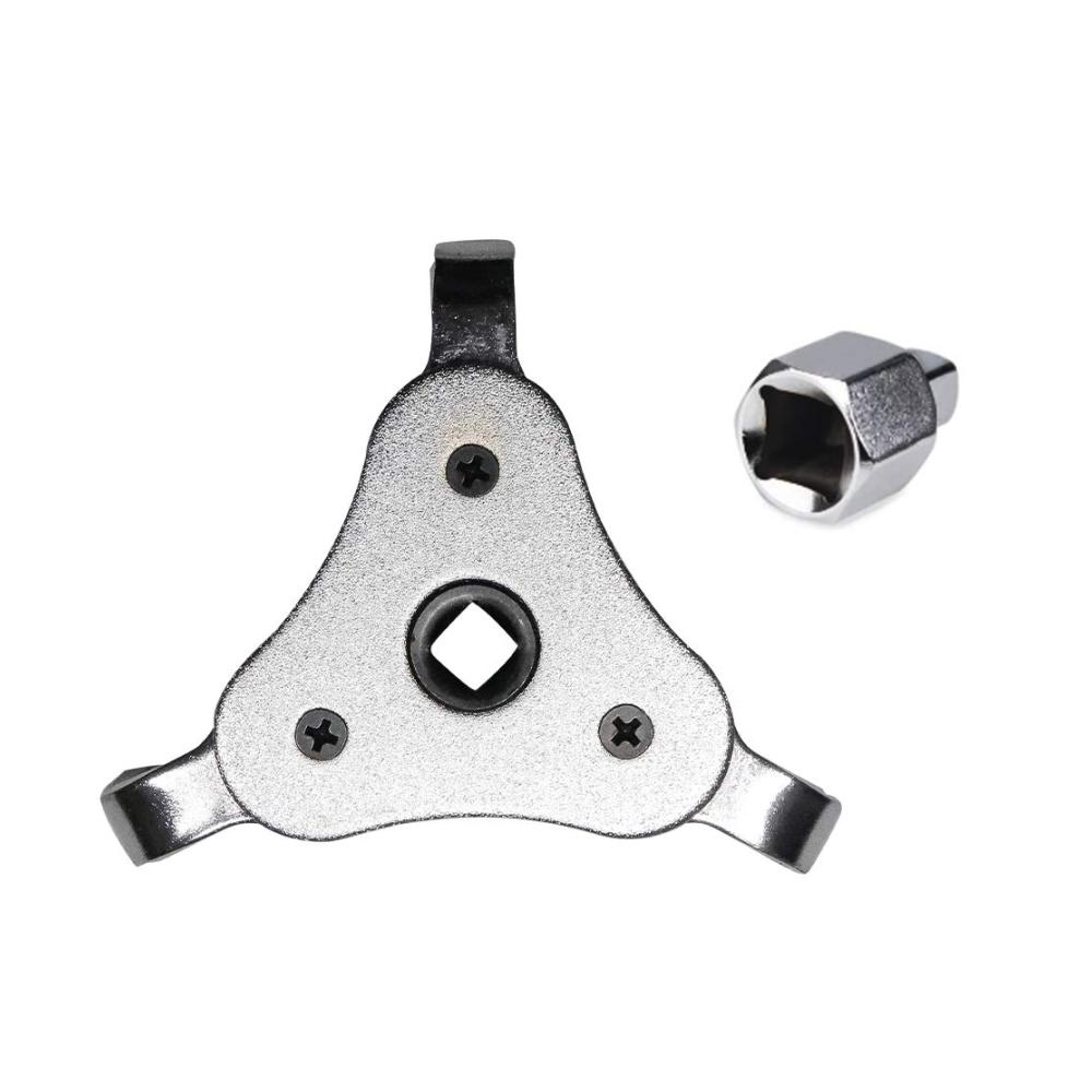 Wertvoller Ölfilterschlüssel 3-armige Ölfilterspinne & Kralle für Auto Universal Werkzeug mit Dual Driver Removal. Passend für Durchmesser 53-108mm. Holen Sie sich Ihren V9A05 jetzt