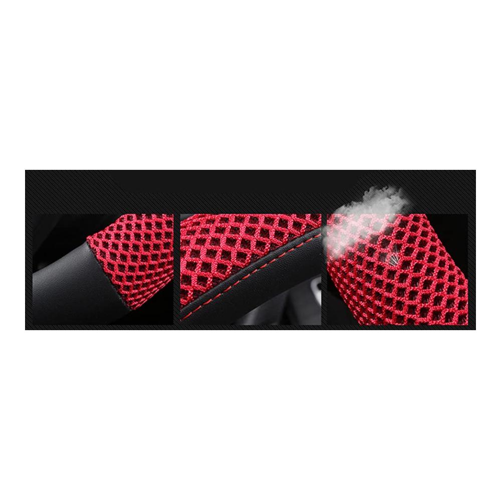 Entdecken Sie Luxus und Komfort Premium Lenkradhülle aus atmungsaktivem Microfiber-Leder | Rutschfest & Universal für 37-38cm Lenkräder | Auto Lenkradbezug für stilvolles Fahrvergnügen