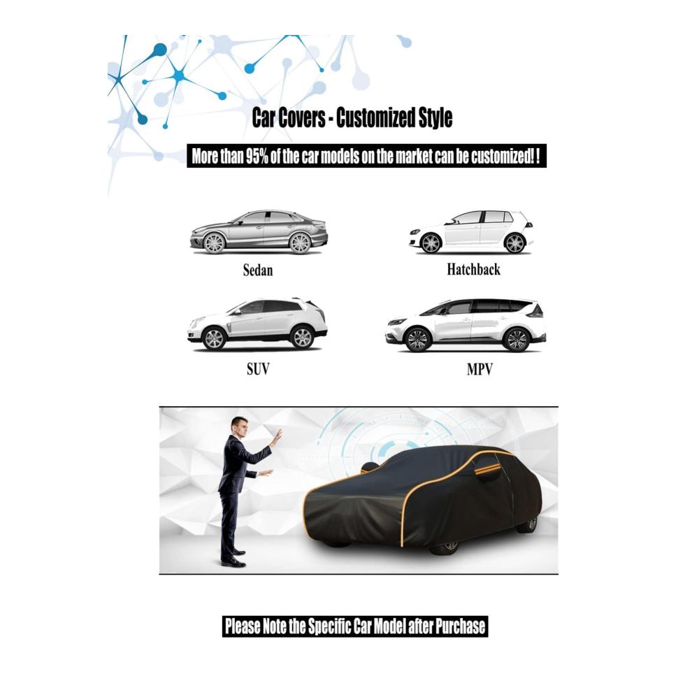 Schützen Sie Ihren Dodge Caravan (2001-2007) mit unserer Kompletten Autoabdeckung | UV-Schutz | Wasserdicht | Kratzfest | Strapazierfähig | Gefüttert | Atmungsaktive Baumwolle | Autoabdeckung B (Farbe Schwarz