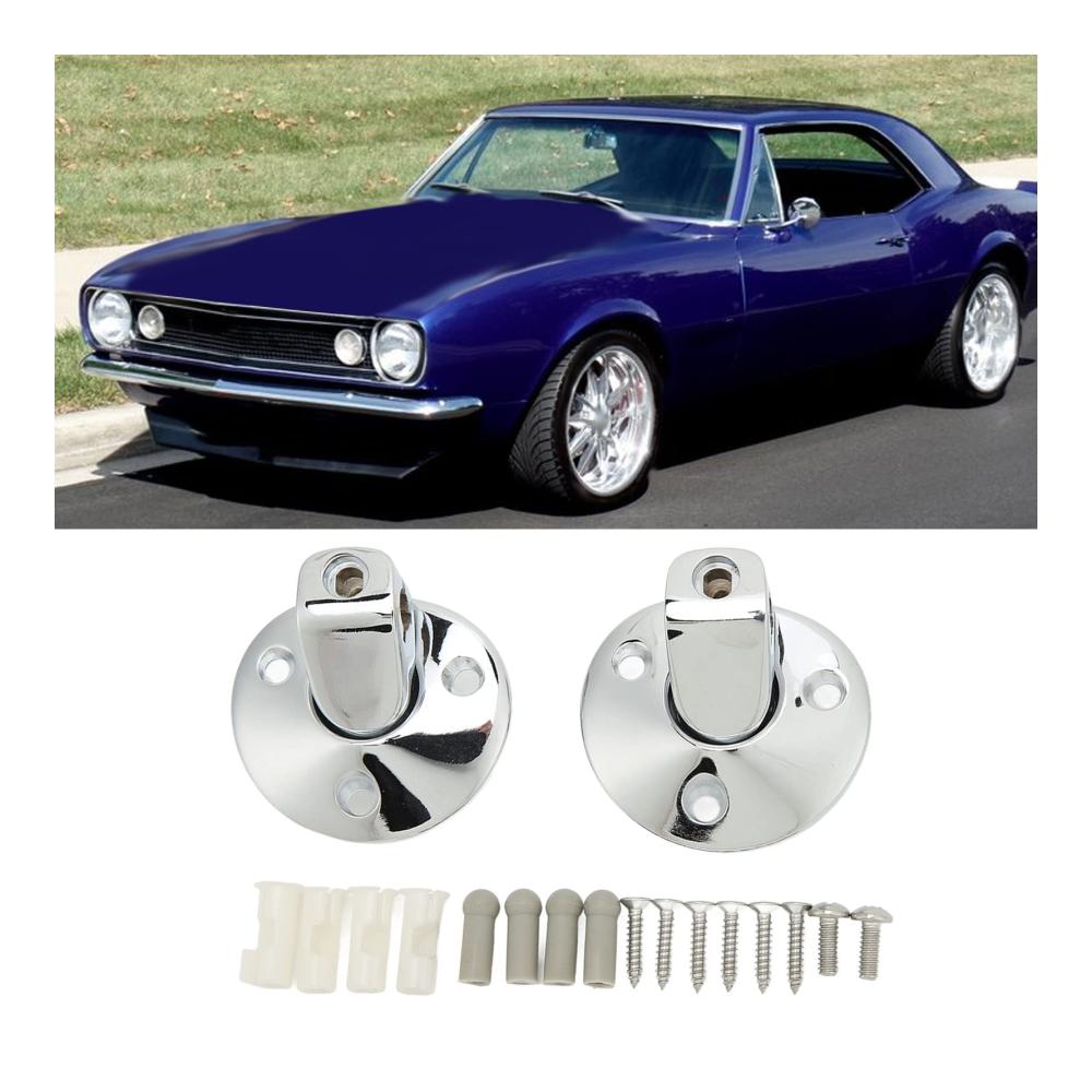 Robuste Verchromte Sonnenblenden-Hakenhalterung für Camaro 1967-1969 | Praktische Auto-Sonnenblenden-Stützhalterungen | Einfache Montage | Sichere Aufbewahrung | Ideale Lösung für unterwegs