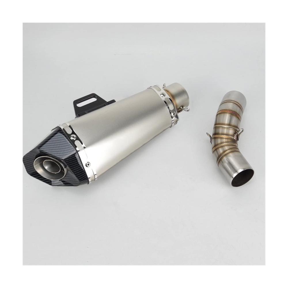 Leistungsstarker Endschalldämpfer für Kawasaki Z900 2020 2021 | Moto Auspuff Mittelrohr 51mm Slip-on-Design | Verbessern Sie den Sound und die Leistung Ihres Motorrads! (Farbe B