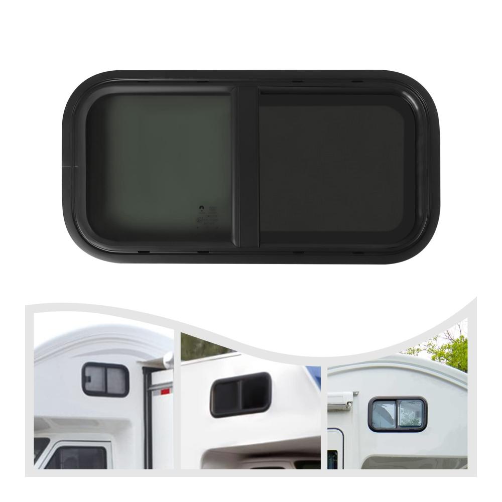 Wohnmobil Fenster 70x40cm Getönt | Schiebefenster für Wohnwagen mit Insektenschutz | Van Fenster für Camper | Robustes Wohnwagen Ausstellfenster | Einfache Montage und hochwertige Materialien