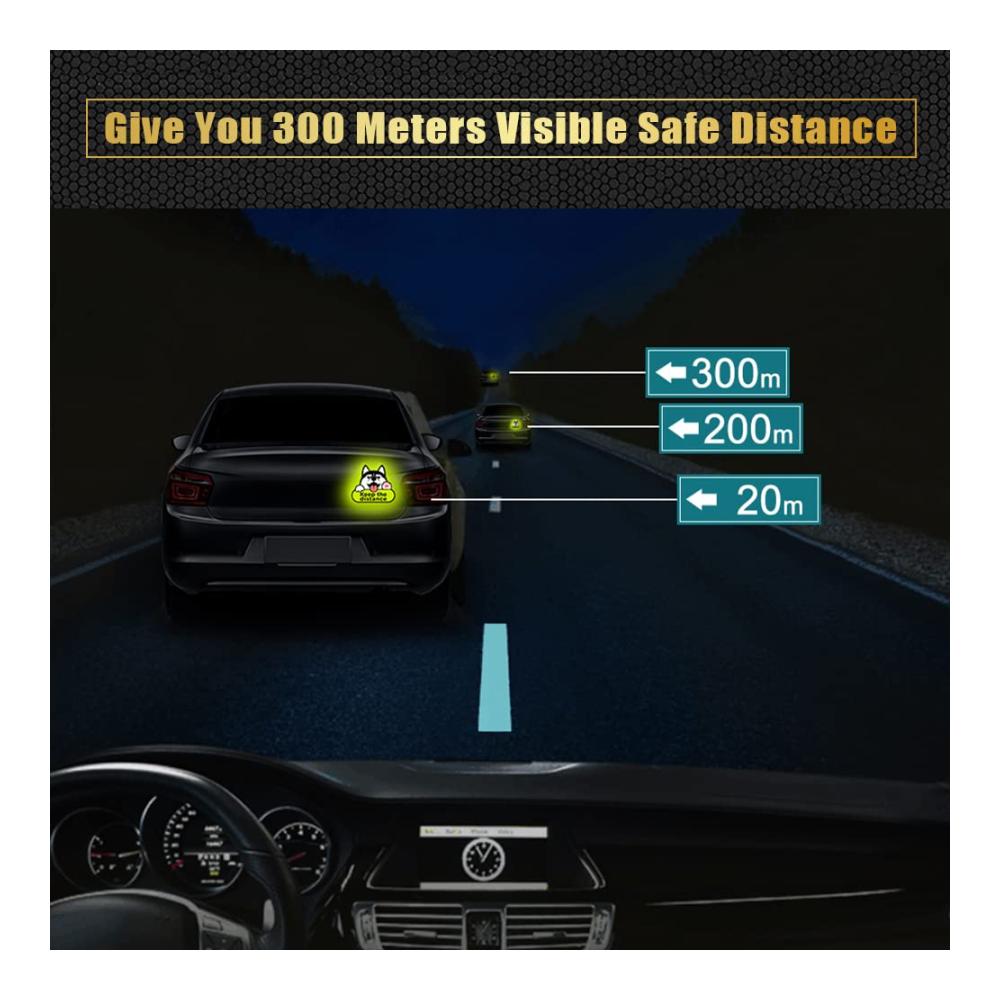 10 Stück Reflektierende Aufkleber Set für maximale Nachtsichtsicherheit - Warnschilder für Autos LKW & Motorräder - Selbstklebende Vinyl-Aufkleber mit hoher Intensität