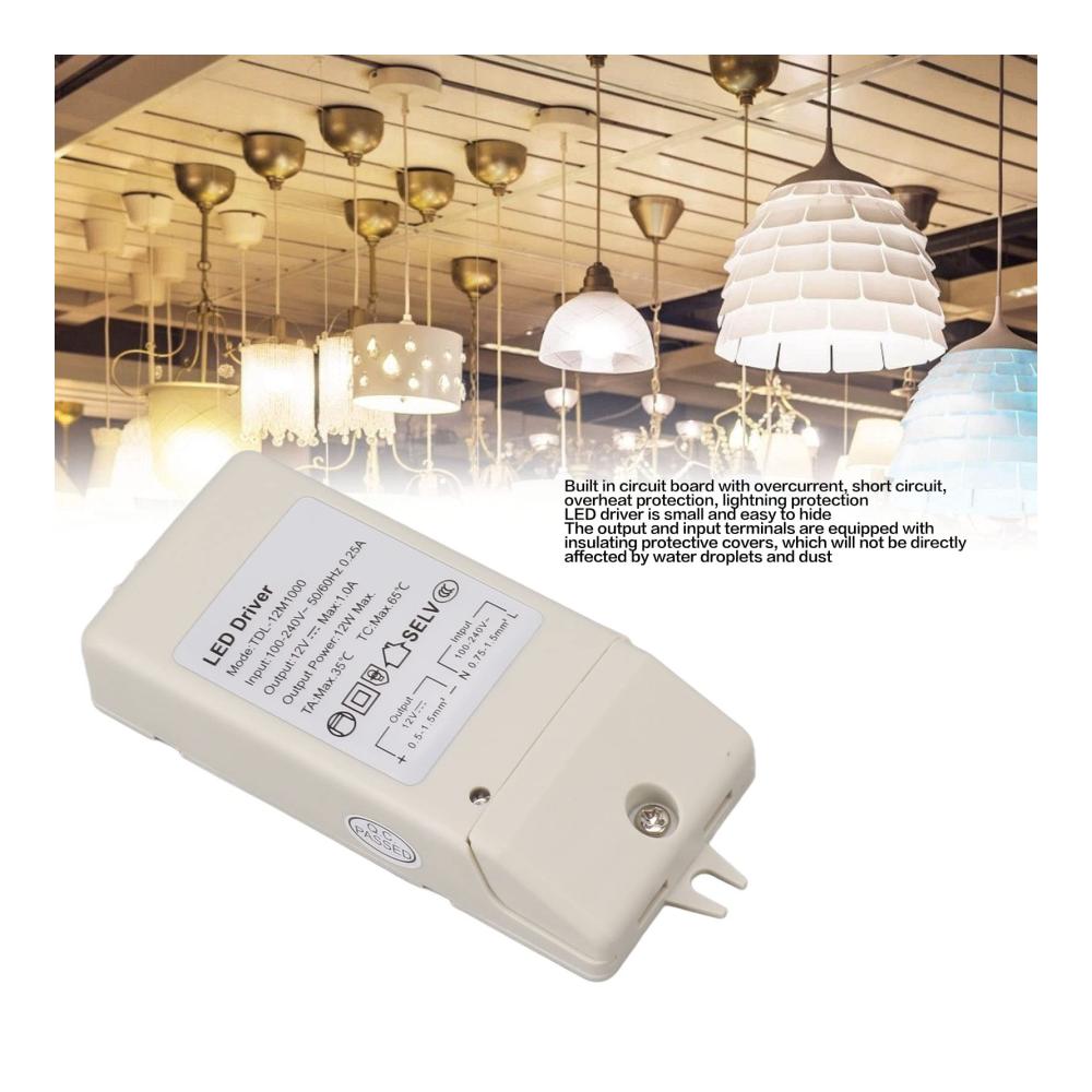 Effizienter Wechselrichter für LED-Beleuchtung | Konstantstromantrieb | Zuverlässige 12V-Stromversorgung für LED-Streifenlichter | AC 100-240V kompatibel