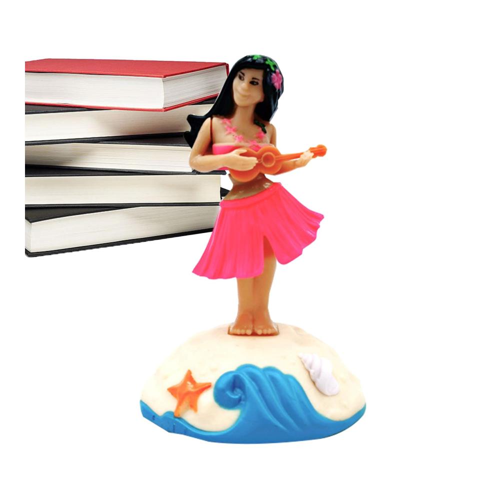 Hawaiianisches Mädchen Kopfschüttelndes Ornament | Lustige Auto-Armaturenverkleidung für Road Trip | Dekorative Figur für Couchtisch und Bücherregal