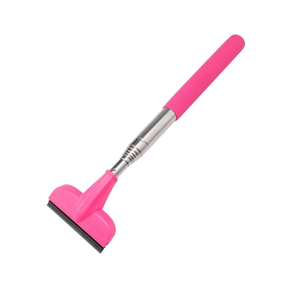 Bürsten und Wischen Teleskop-Rückspiegelwischer mit ausziehbarem Griff für die Glasreinigung im Auto – Perfekte Reinigung in Rosa