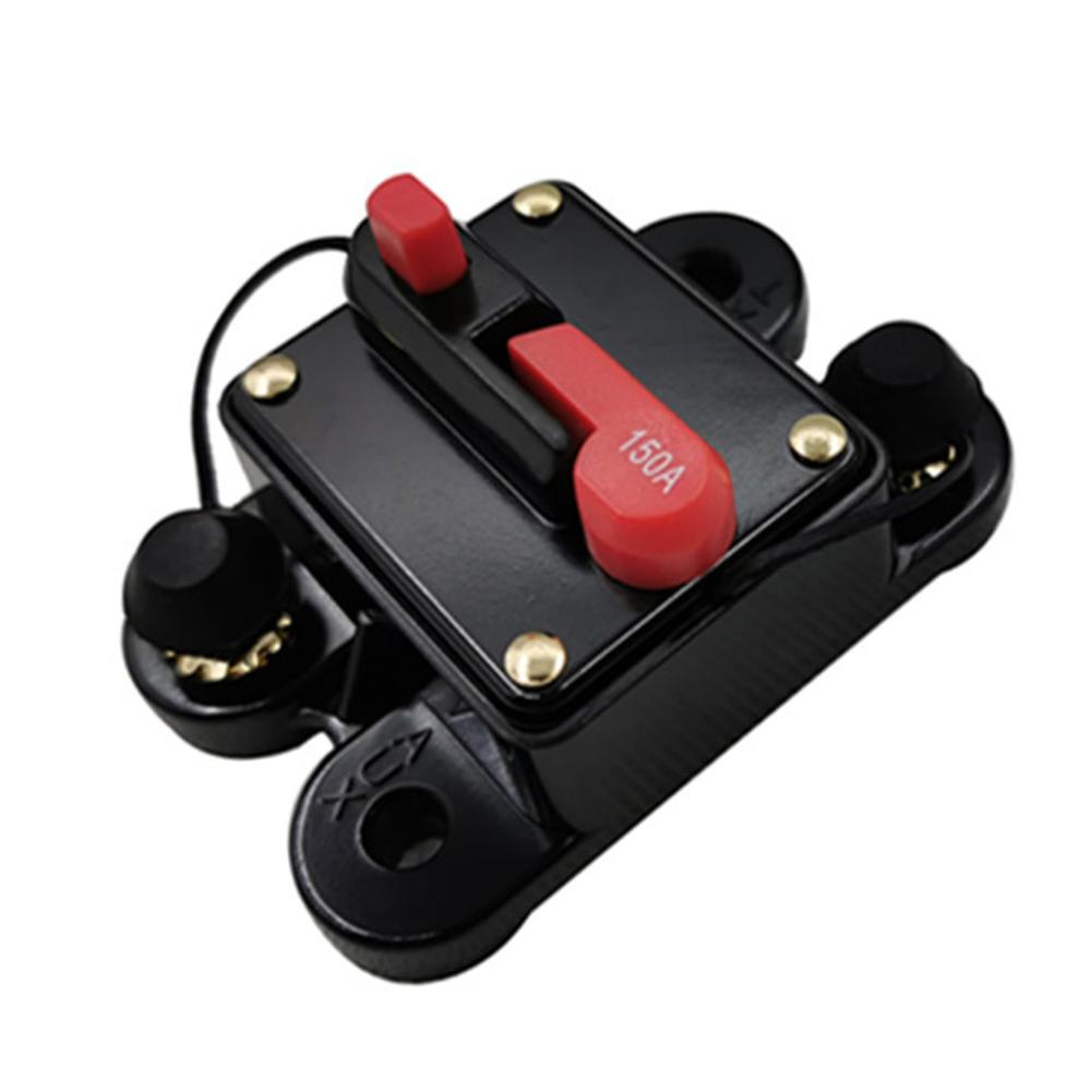 Schutzschalter Leistungsschalter mit manueller Rückstellung 150A Sicherungshalter für Trolling Motor Auto Marine Boot Bike Stereo-Audio. Perfekt für 12V-24V DC Inline-Sicherungswechselrichter. Schützen Sie Ihre Geräte