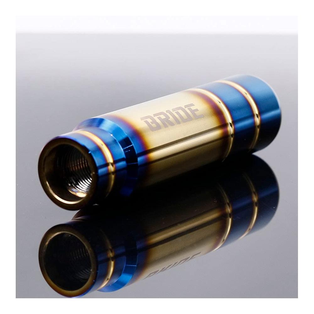 Hochwertiger Aluminium Schaltknopf 13cm Burnt Blue Style mit Goldakzenten für einzigartige Eleganz im Auto-Innenraum (Farbe Burnt Blue Bride