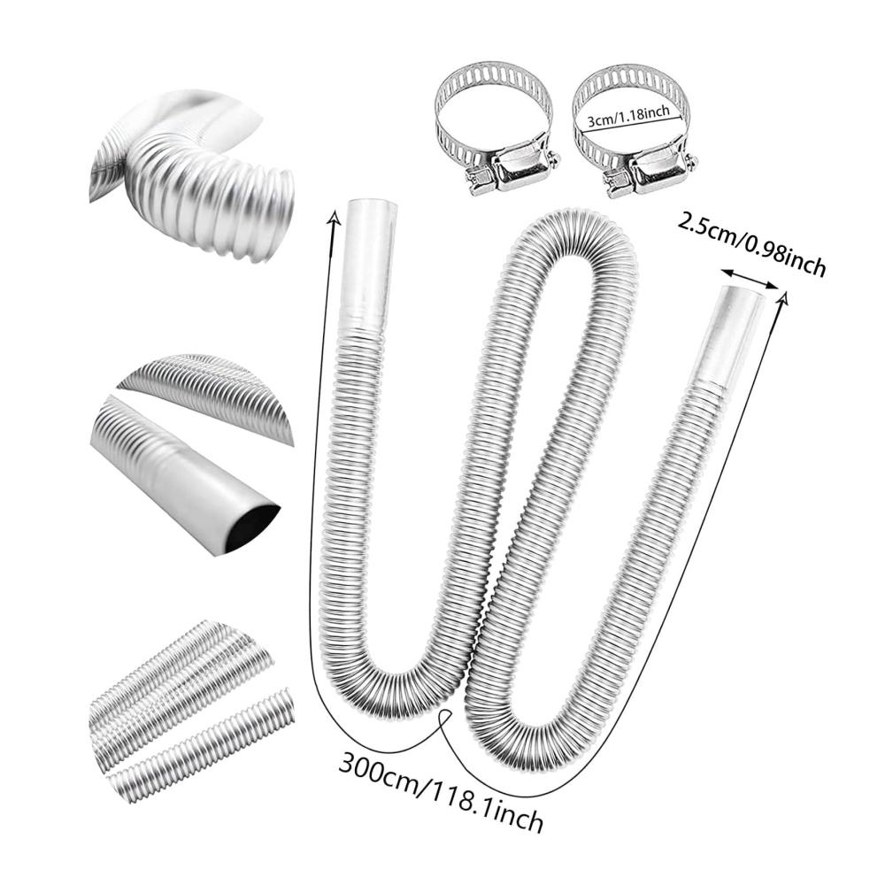 Entdecken Sie Spitzenqualität 300CM Edelstahl Abgasrohrleitungen für Standheizung & Autoheizung - 25mm Durchmesser inklusive 2 Edelstahlklammern! Effiziente Wärme & Zuverlässigkeit für Ölheizungen. Jetzt aufrüsten