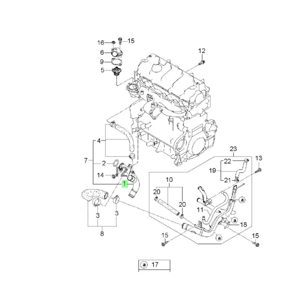 Ersetzen Sie abgenutzte Kühlmittelschläuche mit AISHANBAIHUODIAN Motor-Heißmetallrohr für Kia Sportage Carens Rondo Optima Magentis 2.0L. Zuverlässige Leistung und Langlebigkeit