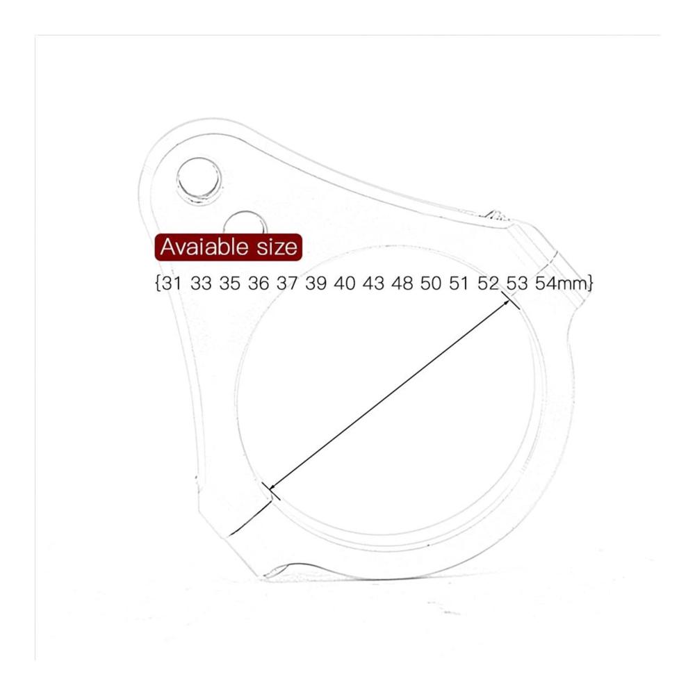 Hochwertige CNC Aluminium Lenkungsdämpferhalterung für Motorräder – Stabilisatoren Zubehör für 40-60 mm Gabeln – Universelle Stützhalterung in Silber