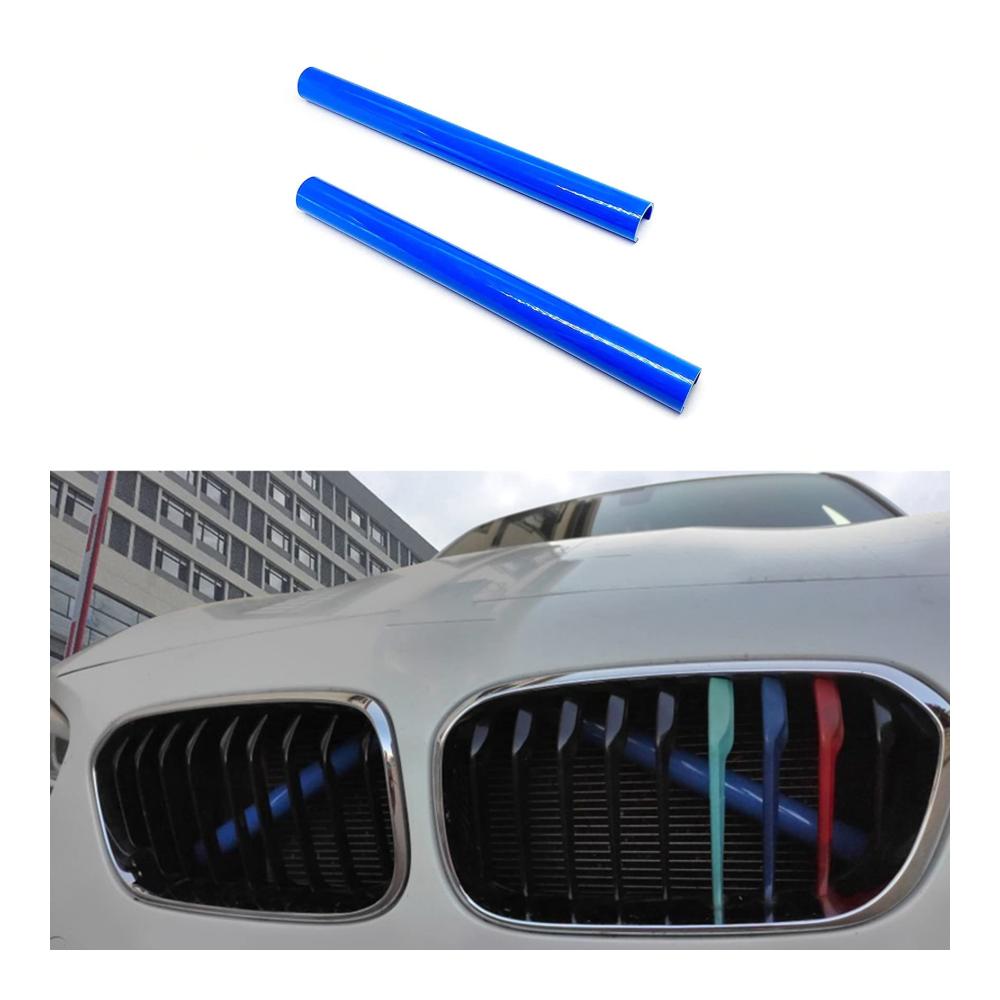 Entdecken Sie Stil und Schutz 2 Stück Hochwertige Auto Front & Kühlergrille Zierleisten für F20 F30 F31 F32 F34 F36. Sportliches Gitterdesign in lebendigem Blau für eine einzigartige Fahrzeugoptik. Verleihen Sie Ihrem Auto mit diesen Zierleisten einen markanten Look